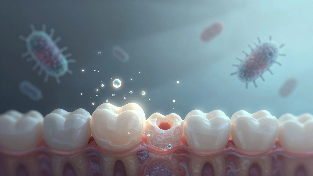 Sliny obnovují zubní sklovinku minerály v mikroskopickém procesu