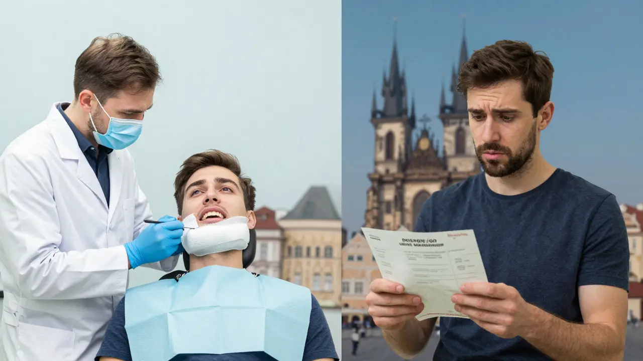 Ilustrace rozdílů mezi pojištěnou a placenou zubní péčí