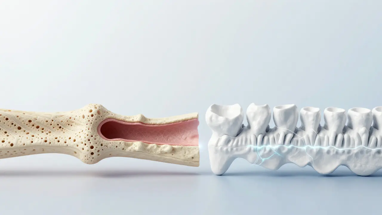 Vizualizace regenerace kostní tkáně v čelisti
